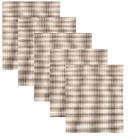 Alfombrillas para parrilla de barbacoa, no 5 unidades, para un uso cómodo y fácil de lavar (marrón, 5 piezas)