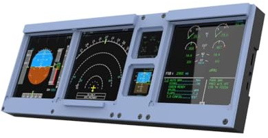 SHOYDID D106 A32X/A35X/A38X 4-in-1-Display Flight Sim Control for MSFS 2020/2024, Windows Flight Sim Home Cockpit for Your Flight Simulator, Compatible with PC Airplane Model (Windows Home Cockpit)
