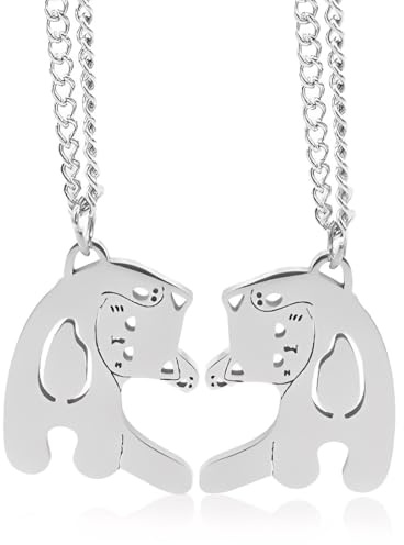 2 pezzi Collane con ciondolo dell'amicizia per ragazze, Collana delle migliori amiche, Collane BFF dell'amicizia collana di amicizia gatto in acciaio inossidabile BFF, Regalo di compleanno ideale
