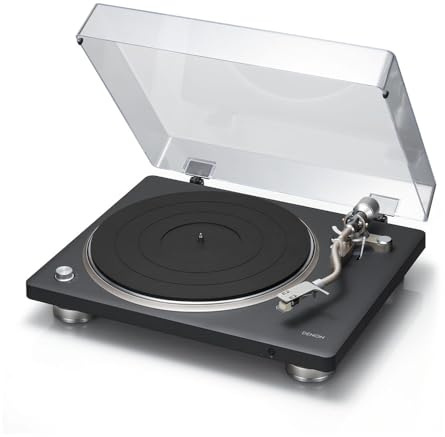Denon DP-500BT Hi-Fi Bluetooth Turntable (Black), Built-in Switchable Phono Preamp, Semi-Automatic Operation, MM Cartridge, 33⅓, 45 & 78 RPM Belt-Drive Vinyl Record Player