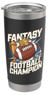 Fantasy-Football-Champion Doppelwandiger Edelstahl-Thermobecher