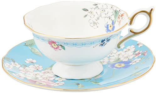 Wedgwood Wonderlust Teetasse und Untertasse, Apfelblüte