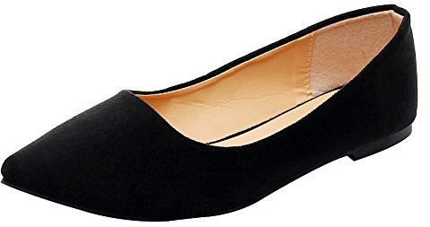 Jamron Femmes Bout Pointu Ballerines Poids Léger Plat Escarpin