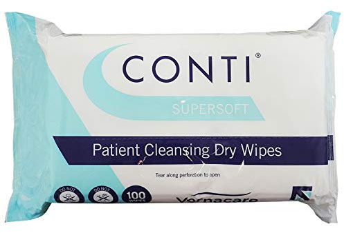Conti Super Soft Cleansing Dry Wipes, Ultimate Softness & Absorbency - Wipe Size 32cm x 30cm, 100 Wipes Per Pack - Triple Pack