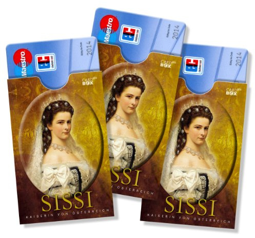 cardbox Sissi 088 /// Motiv: Sissi (Sisi) / Kaiserin Elisabeth von Österreich /// 3er Set /// Geschenkkarten Hülle, Hülle für Karten, Ausweise und Visitenkarten im Scheckkartenformat