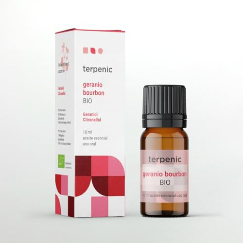 TERPENIC – Aceite Esencial de Geranio Bourbon (Pelargonium X asperum) – 10 ml – Uso Oral – Equilibrio emocional y armonía femenina