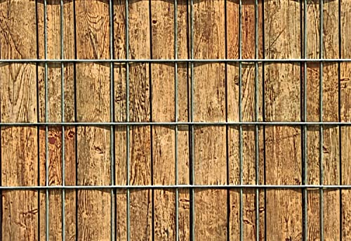 mein-zaunsichtschutz Sichtschutzstreifen in vielen Motiven, beidseitig Bedruckt aus Polyester-Filz für Doppelstabmattenzaun - KEIN PVC (Lattenzaun)