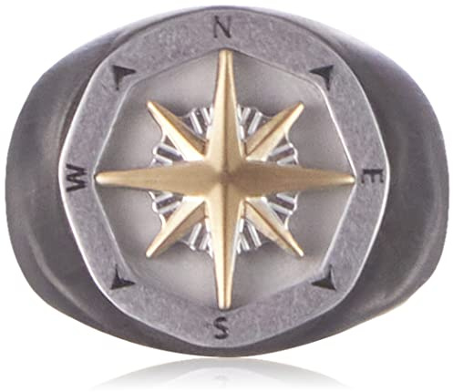 FOSSIL Ring Für Männer Sutton, Länge: 18mm, Breite: 18mm 2-Ton Edelstahlring, JF04410998