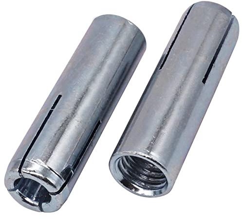 SKIR'CO (10 pz) Ancoraggio Drop in M12 x 50 mm, Manicotto per bulloni di espansione, tasselli da parete, ancoraggio per calcestruzzo