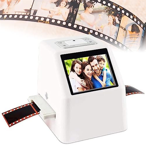 Slide and Film Scanner, 22MP Digital Film Converter Portable Slide Viewer Light Box, Converts 35mm, 126, 110, Super 8 Films, Slides, Negatives To JPEG