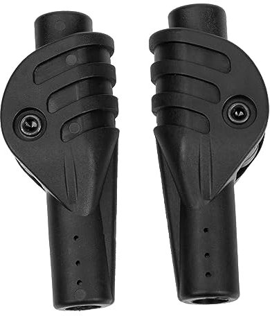 Kisangel 2stücke Zeltadapter Mit Rillenoberfläche Faltgelenk Für Zeltstützstangen DIY Campingzubehör Schwarz Ergonomisches Design Für Stabile Zelte