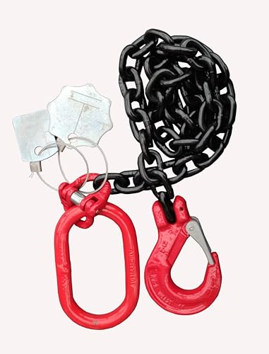 Kettengehänge 1-Strang 8mm Tragfähigkeit:2t Anschlagkette Krankette Länge:2m