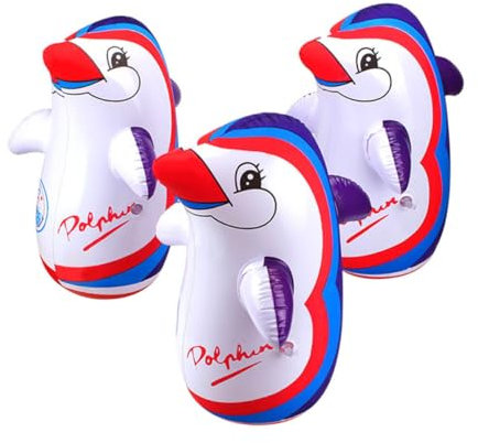 Toddmomy 3pcs Inflatable Toys for Boys and Girls Pvc Penguin Tumbler Toys Cartoon Inflatables