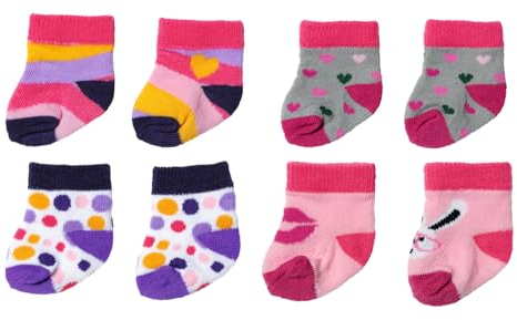 BABY Born 836057 Bunte Socken für 43 cm Puppen, Einfarbig, Gemischt
