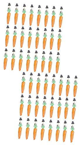 PRETYZOOM 48piezas Adornos para Barba Forma De Zanahoria Clips Decorativos De Pascua para Hombres y Mujeres Accesorios para Cabello Barba Decoraciones Festivas Coloridas