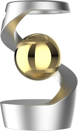 Kinetisches Schreibtischspielzeug,das der Schwerkraft trotzt,hängendes Gyroskop auf dem Schreibtisch,Schreibtischspielzeug mit optischer Täuschung,kinetisches Schreibtischspielzeug,metallische Form (