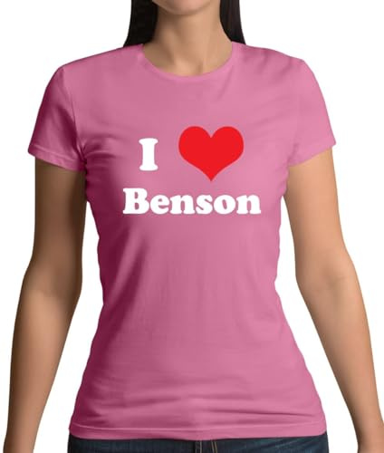 Dressdown I Love Benson - Womens Crewneck T-Shirt - Azalea - Large