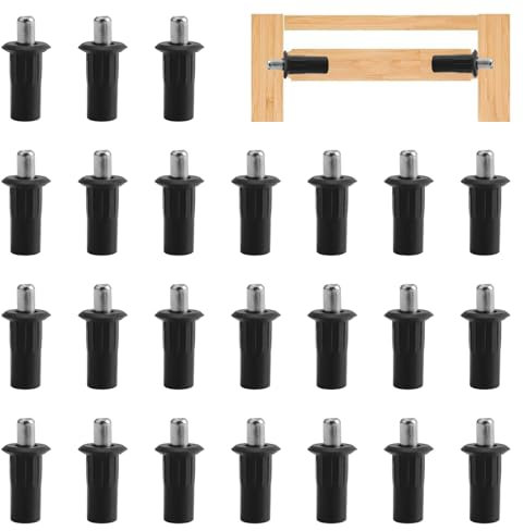 UFURMATE Lot de 24 goupilles de réparation à ressort en plastique pour stores d'armoire, porte d'armoire, goupilles de réparation d'amortisseur, broches de support pour meubles, étagères, diamètre 7