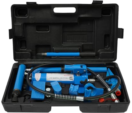 OUBUBY Set cric idraulico 4T, Split Jack idraulico Body Press Hydraulic Cylinder Dent Removal Kit Carico massimo 8818.49 Lbs adatto per officine private, officine automobilistiche