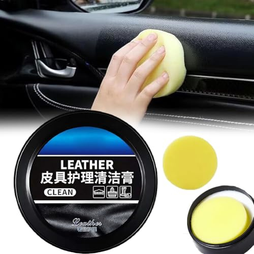 Leader Cleaning and Care Cream & Cleaning Paste for Leather Care,160g/260g Automotive Interior Leather Cleaning Cream,Car Leather Conditioner Oil Paste,Leather Care Paste Repair Kit for Car,Furniture