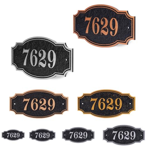 Personalized Address Plaque - Custom Address Sign for Mailbox, House, Street - Outside House Number Sign, Horizontal Style