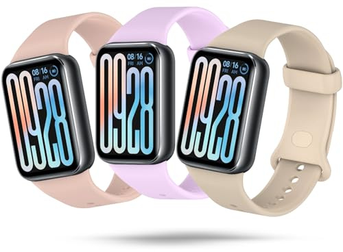 Xisair 3 Silikonarmband kompatibla med Xiaomi Smart Band 9 Pro och Xiaomi Smart Band 8 Pro Sportarmband, Silikonarmband, Andningsbart, Mjukt och Bekvämt för Miband 9Pro/8Pro, per Xiaomi Mi Band 9 Pro