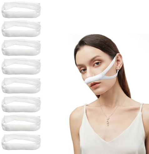 8 Stück Nasenverband mit Ohrschlaufen, Saugfähiger Verband nach OP, Elastischer Nasenschleuder Verbandhalter für sicheren Halt,Nasenschleuder & Verbandsmaterial-2.5 * 42cm