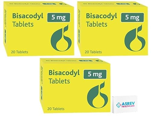 Constipation Relief Laxative 5mg Gastro-Resistant 20 Adult Tablet (Pack of 3 - Total 60 Tablets) Effective Overnight Constipation Relief Laxatives & Stool Softener Supports Digestion, Eases Nausea