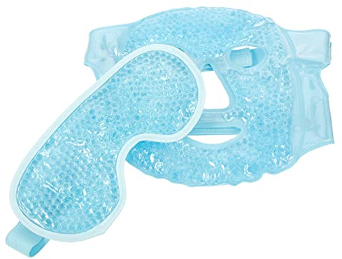 TOYANDONA Kühl Gelmaske Für Gesicht Und Augen Wiederverwendbare Pvc Gesichtsmaske Mit Kalt Und Wärmetherapie Feuchtigkeitsspendend Und Beruhigend Zur Entspannung Und Durchblutungsförderung