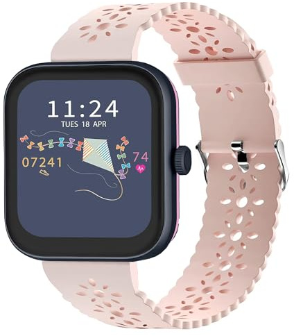 Blueshaweu Compatible for RADLEY Series Smart Watch 20mm 22mm Silicone Lace Slim Thin Hollow-Out Replacement Straps Compatible With RADLEY Series 32/20 / 19/46/Series 10 Smartwatch