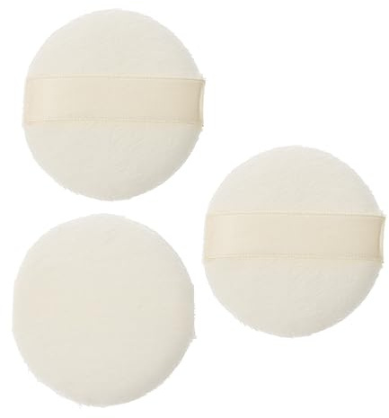 CLISPEED 3pcs Fluffy Makeup Powder Puff Short Plush Body Puff for Dusting Talcum Powder Sponge
