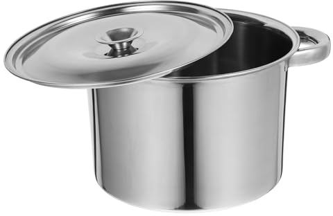 STOBAZA Olla Para Sopa De Acero Inoxidable 3.0mm De Grosor Tapa Utensilios De Cocina Adecuado Para Estufas De Gas Cubo Para Hervir 1 Pieza