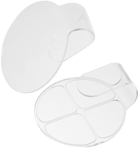 Cabilock Palette de Maquillage Acrylique 2Pcs Design Portable pour Mélange de Couleurs, pour DIY Vernis à Ongles et Peinture Artistique