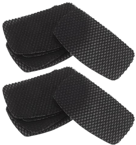 BESTYASH 10pièces Lot de Patchs de Réparation pour Talons de Chaussures Auto-adhésifs Tissu Mesh Doublure Intérieure Accessoires pour Chaussures de Sport Noir