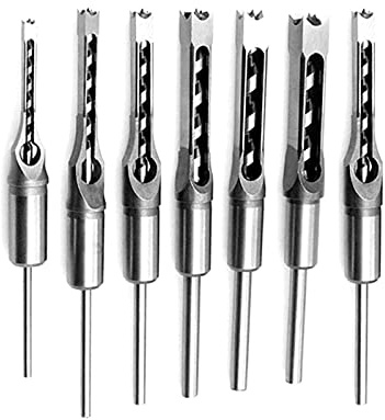 Set di 7 frese a foro Trapano per lavorazione del legno Incudine battute Trapani in acciaio al carbonio MDF pannello particelle pino tiglio con scanalatura U scarico efficiente delle scaglie
