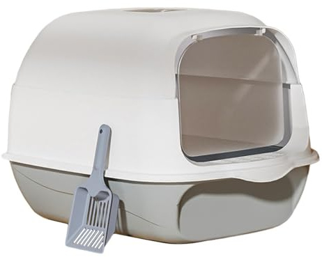 ALCXAZS Cajas de Arena para Gatos Cerradas y a Prueba de Salpicaduras con Amplio Espacio. Las Cajas Arena para Gatos con Cubierta brindan Comodidad a los Gatito Cubierto con Accesorio Pala.