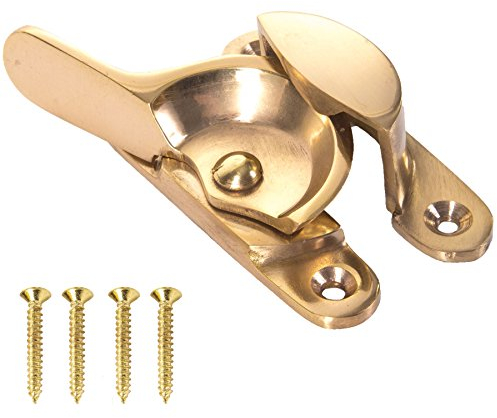 White Hinge 2X Brass Sash Window Fitch Fasteners & Screws