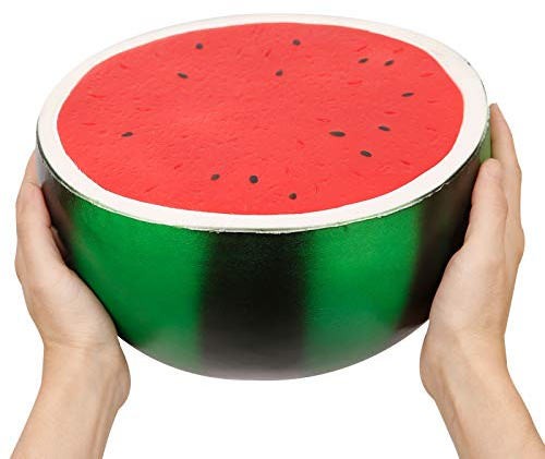 Anboor Squishies Wassermelone Obst Super Groß Antistress Squishies Langsam Steigend Quetschen Spielzeug Squeeze Speelgoed Jumbo Slow Rising Spielzeug Geschenk Kinder Erwachsene(24*22*15cm,1 Stück)