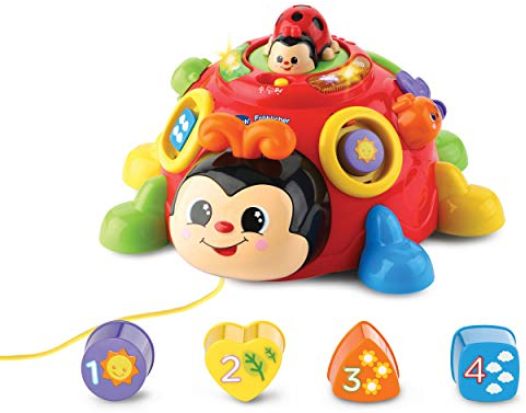 VTech Baby Fröhlicher Lernkäfer – Interaktives Sortierspielzeug zum Lernen von Formen, Farben und Zahlen – Für Kinder von 12-36 Monaten