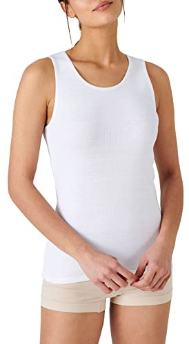 Damart Camiseta de Tirantes Acanalada Thermolactyl Blanco S