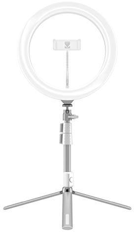 KODAK LED Selfie Ring Light - Tripod, Smartphones, Small DSLRs, Action Cameras, Remote Trigger, Adjustable Brightness and Color Balance, 1600 Lumens - White