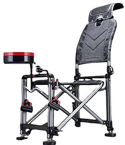 Multifunktionaler Senior Angelstuhl Outdoor Faltbarer Tragbarer Aluminiumlegierung Liege All-Terrain Klapp Angelstuhl Wildfangstuhl Bequem, Verstellbar und Einfach Zu Verstauen