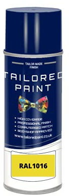 RAL 1016 Sulfur Yellow Gloss Enamel Aerosol Paint Can Paint For Wood, Metal, Plastic, PVC, UPVC, Fascia Boards - Indoor & Outdoor
