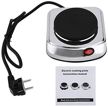 Cuisinière électrique, Mini Plaque Chauffante pour Brûleurs de Comptoir avec Revêtement Antiadhésif à Usage Domestique pour Hot Pot 500W EU Plug 220-240V