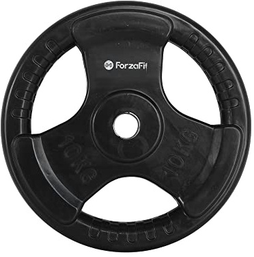 ForzaFit Hantelscheibe aus Gummi - Innen Durchmesser 30 mm - von 2,5 kg bis 20 kg erhältlich für Krafttraining, Fitness und bodybuilding (10)
