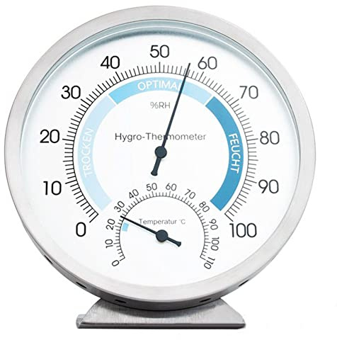 HEIBTENY Thermometer & Hygrometer innen analog,Thermo-Hygrometer,zur Raumklimakontrolle, Zimmerthermometer & Hydrometer,für zu Hause oder im Büro, Raumklima Kontrolle