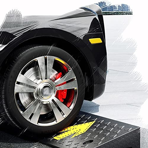 DIBAKO Schwellenrampe Türschwellenrampe 13cm 15cm Bordsteinkanten-Rampe rutschfeste Schwellenbrücke Schwerlast Auffahrkeile Auffahrrampe Für Auto Motorrad (Size : 100 * 35 * 14cm)