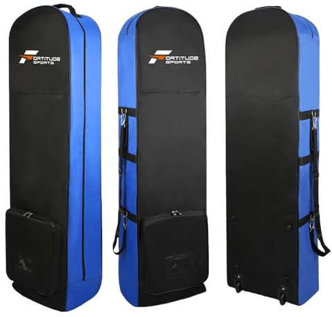 Fortitude Sports Golf Travel Bag, Golf Travel Case with Wheels, Thick Nylon Wheeled Waterproof Durable Protective Golf Flight Bag Cover 133cm x 37cm x 28cm