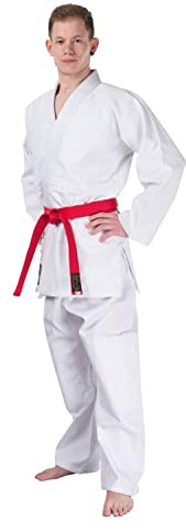 TEKKA BUDO Judoanzug Classic - weiß - 450g - Judo Gi Set - Judojacke, Judohose, Judogürtel - Größe 160