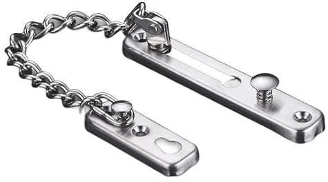 Türketten for Haustür, Türkette 20 cm, 5 Farben, Türschlosskette, galvanisch, Diebstahlschutz, Edelstahl, Rostschutz, verdickter Bolzen, Sicherheitsschlosskette, Türbeschläge, Türketten for Haustür (F